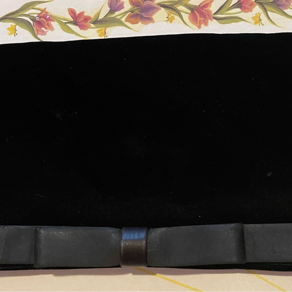 Velvet Elegant foldover soft black bag